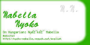 mabella nyoko business card